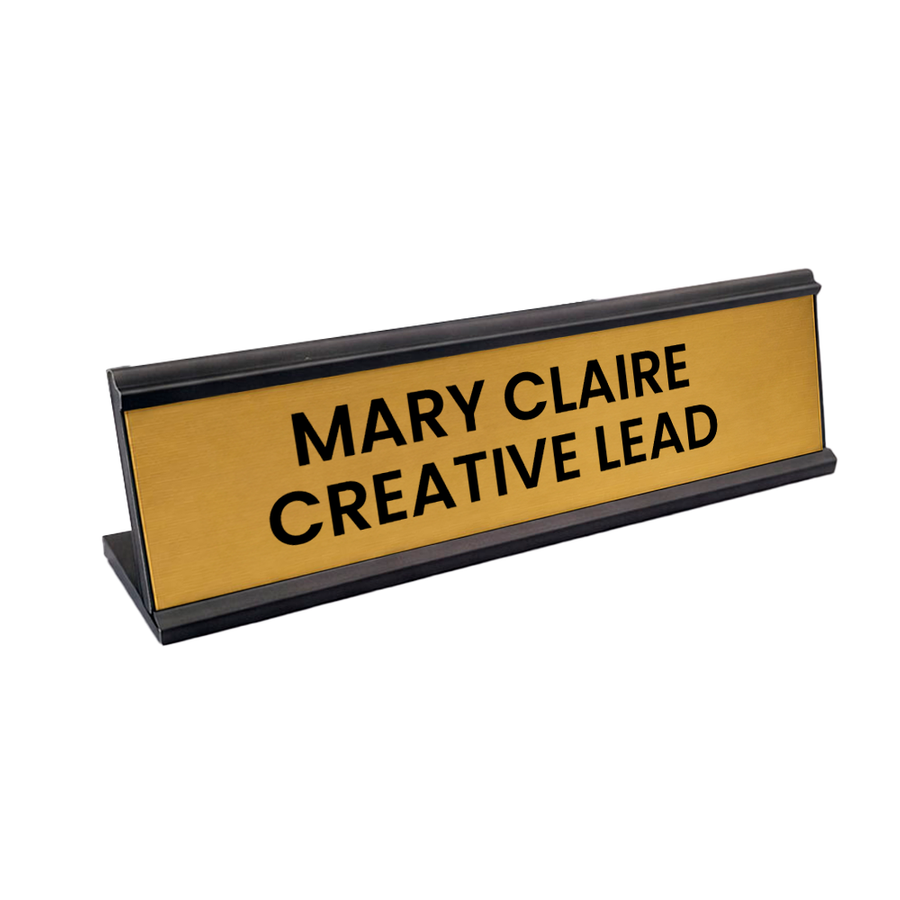 Metal Desktop Name Badge - Imprint Now - NZ