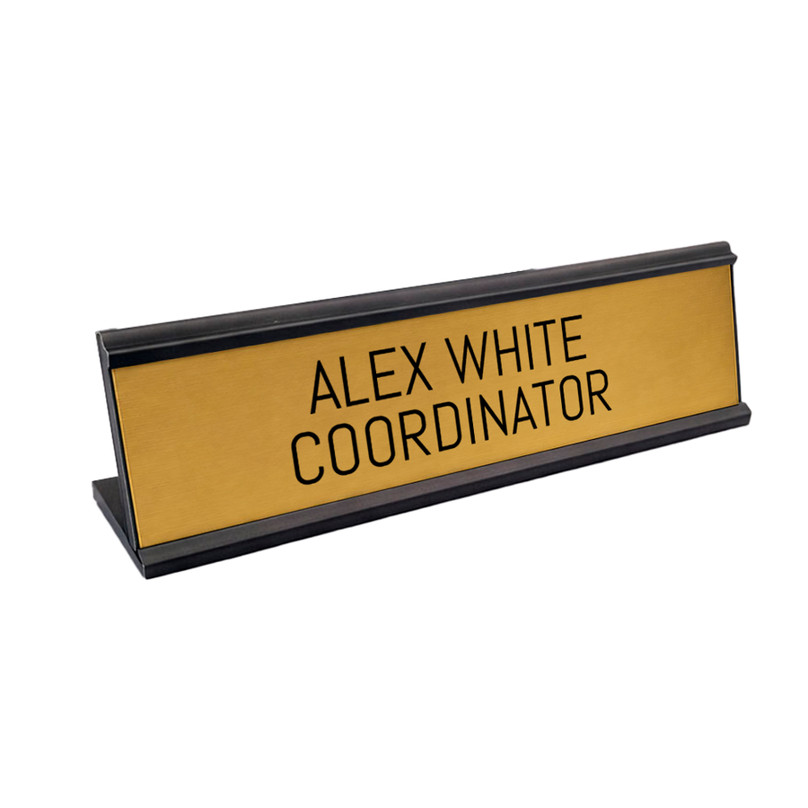 Metal Desktop Name Badge - Imprint Now - NZ