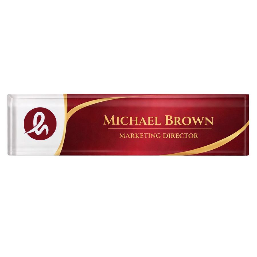 Acrylic Desktop Name Badges - Imprint Now - NZ