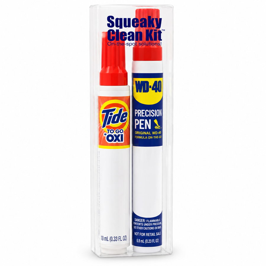 Squeaky Clean Kit - WD-40® Precision Pens and Tide® to Go + Oxi Travel Kits - Imprint Now - NZ