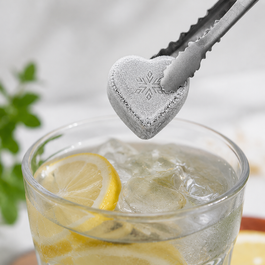 Heart-Shaped Stainless Steel Ice Cubes - Imprint Now - NZ