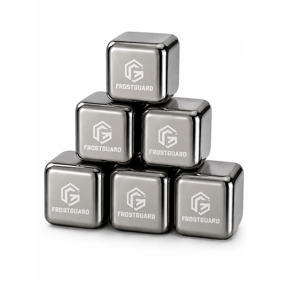 Silver Stainless Steel Ice cubes - Imprint Now - NZ