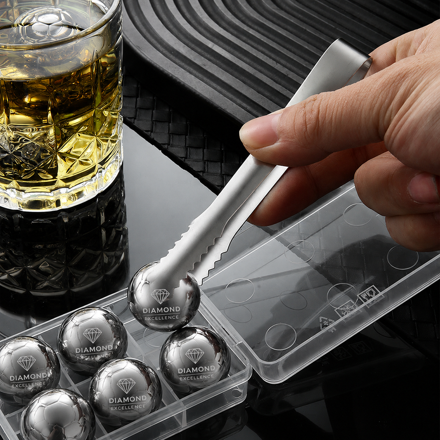Soccer Ball Stainless Steel Ice Cubes - Imprint Now - NZ