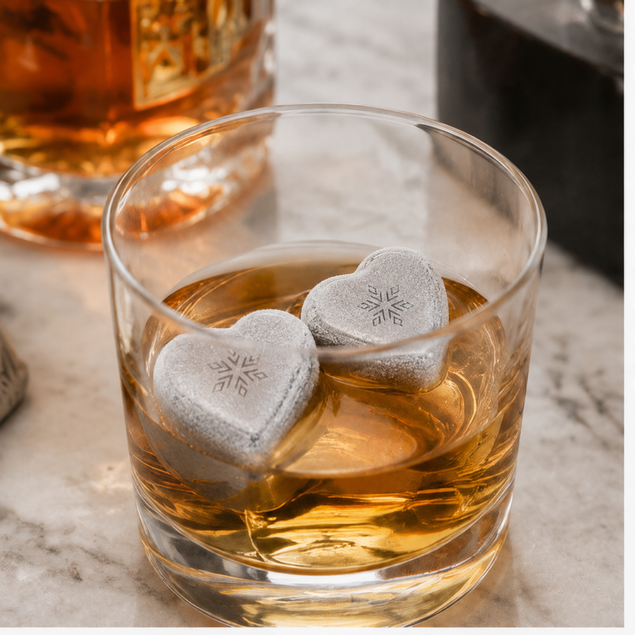 Heart-Shaped Stainless Steel Ice Cubes - Imprint Now - NZ