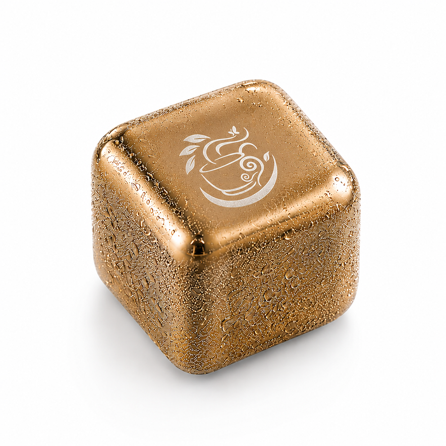 Gold Stainless Steel Ice Cubes - Imprint Now - NZ
