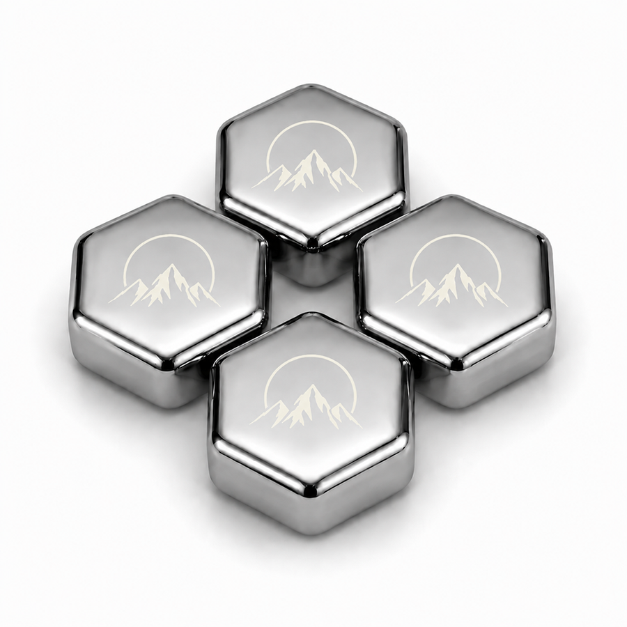 Hexagon Stainless Steel Ice Cubes - Imprint Now - NZ