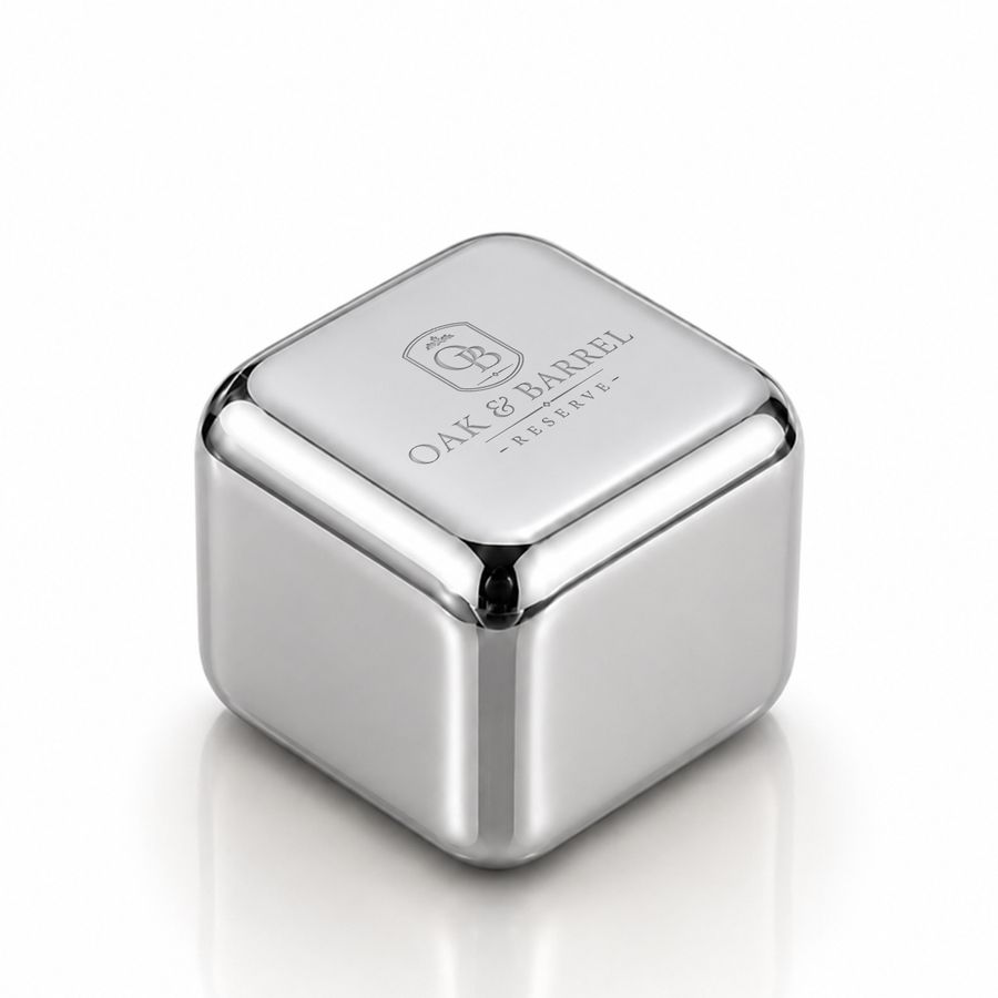 Silver Stainless Steel Ice cubes - Imprint Now - NZ