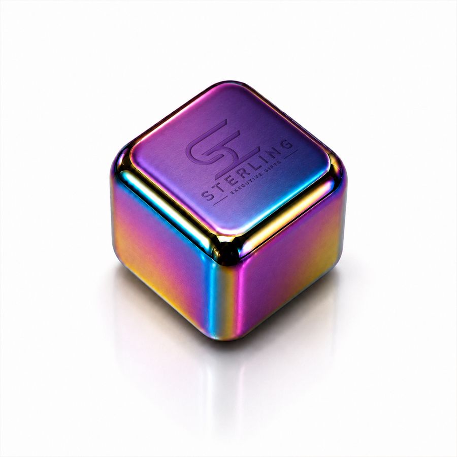 Rainbow Stainless Steel Ice Cubes - Imprint Now - NZ
