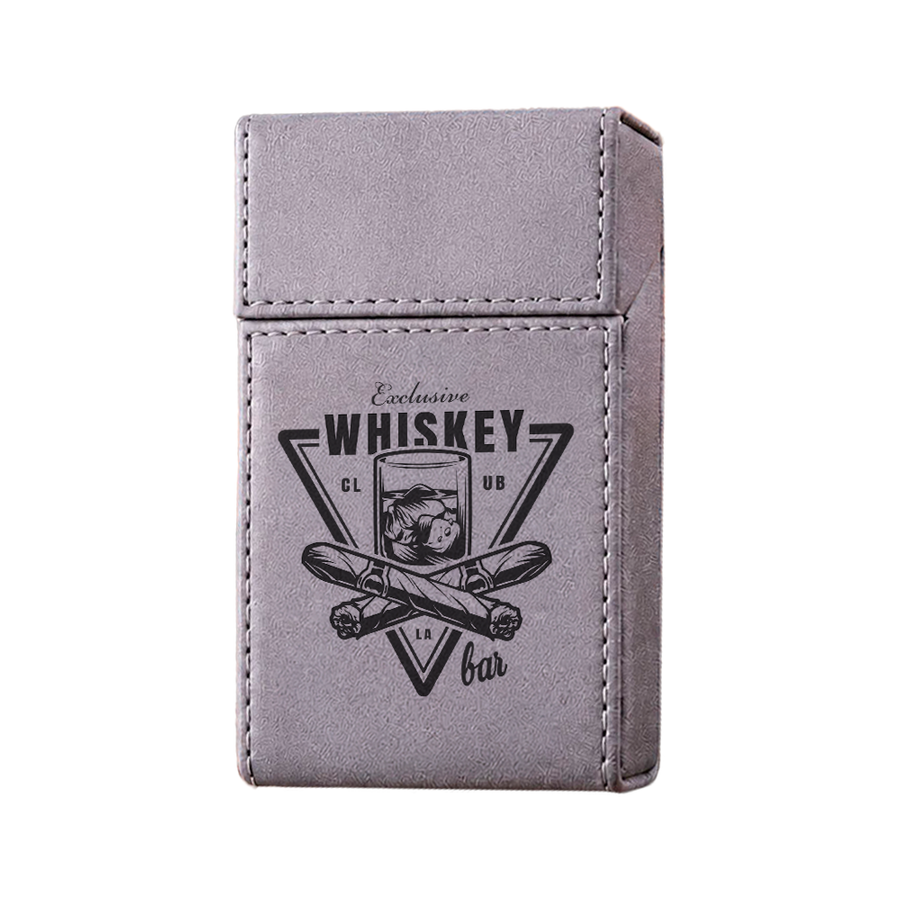 Flip Top PU Leather Full Bag Cigarette Cases - Imprint Now - NZ