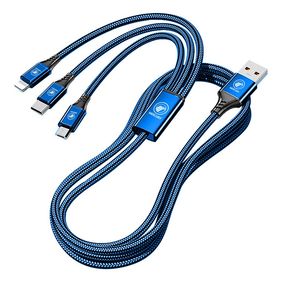Nylon Braided 3-in-1 Charging Cables - Imprint Now - NZ