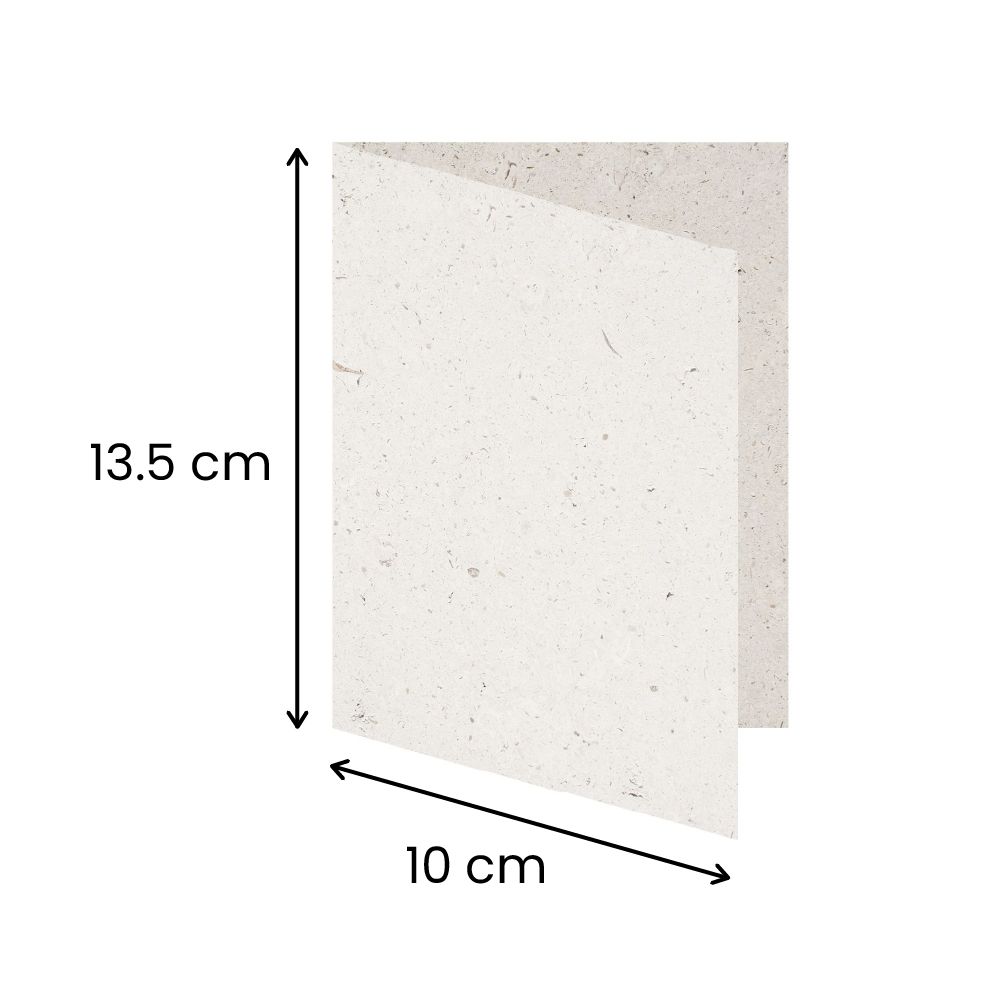 10 cm x 13.5 cm (folded)